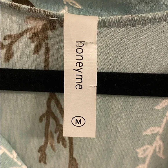 Honeyme Floral V-Neck Blouse - Green and Yellow - Picture 2 of 3